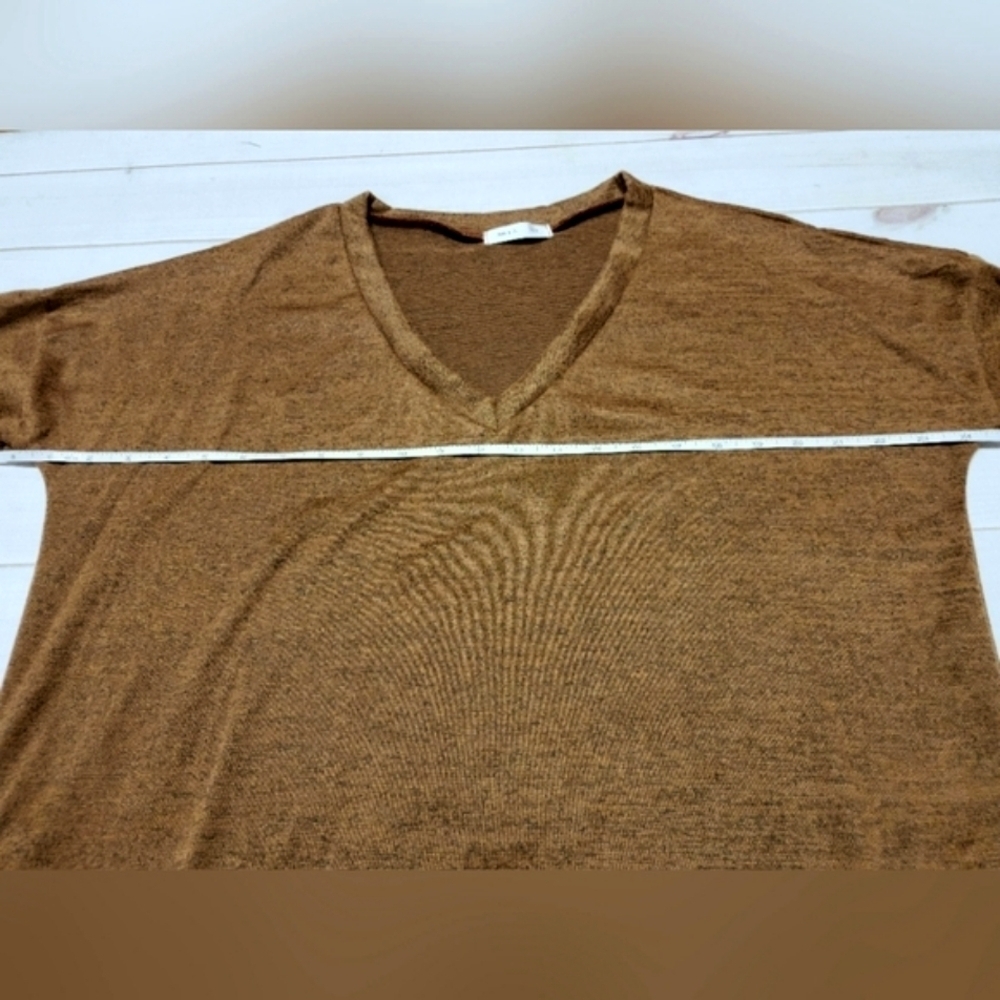 Reb & J V-Neck Longsleeve Brown Sweater dress with Pockets in Brown Medium - New - Picture 3 of 5